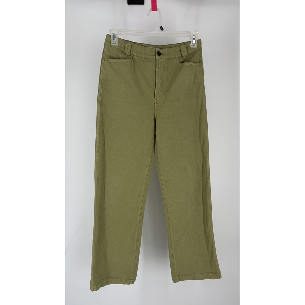 madewell women's emmett wide leg High Rise jeans size 29 patch pockets Green